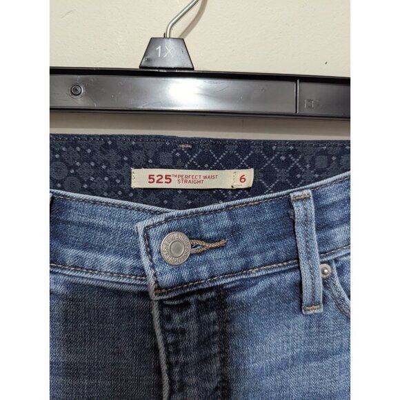 Levi's Jeans Women's Size 6 Blue Perfect Waist 525 Straight Leg - Picture 2 of 4